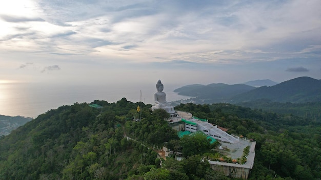 Drone view of the Big Buddha Thailand