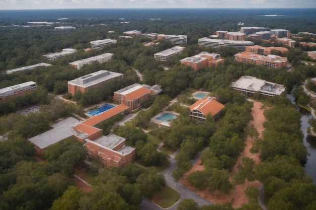 Dronefoto Universiteit van Florida Gainesville