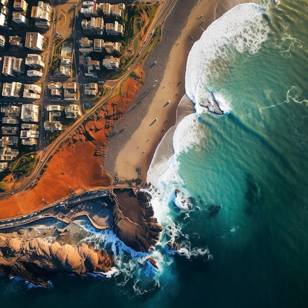 Droneshot vanuit de lucht erboven