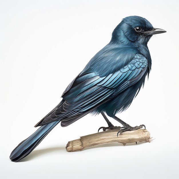 Photo drongo on white background hyperrealistic