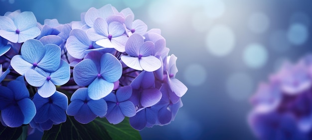 Droomachtige prachtige hortensia bloemen close-up ai