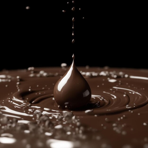 A drop of chocolate