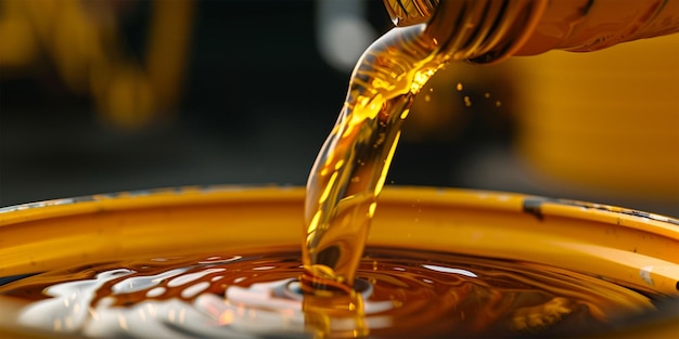 a drop of liquid being poured into a bowl