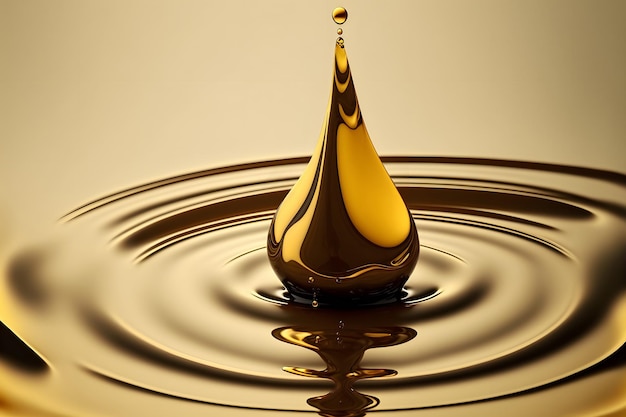 Капля масла Блеск желтый Косметическое масло или косметическая эссенция Жидкая капля Свежее моторное масло жидкое эко природа 3d рендеринг