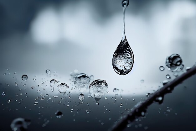 The drop of a Rain, a Beautiful Illustration