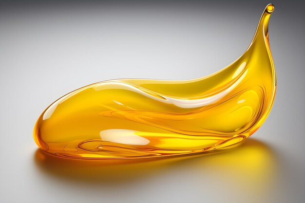 a drop of vegetable oil isolated on a white background Generative Ai