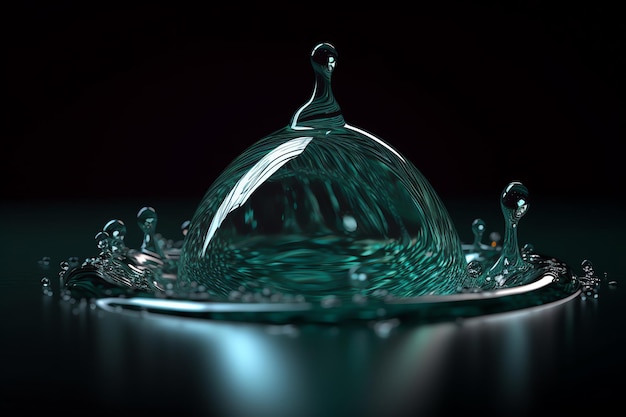 A drop of water is shown in this image.