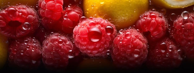 A drop of water on a red berry