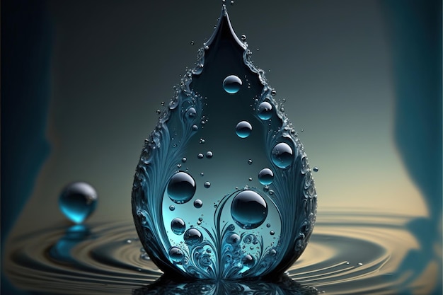 Drop water regenachtige dag abstracte achtergrond Gemaakt door AIArtificial intelligence