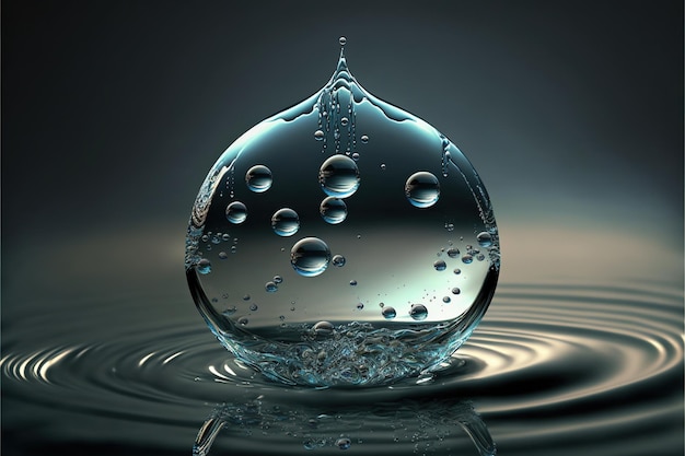 Drop water regenachtige dag abstracte achtergrond Gemaakt door AIArtificial intelligence