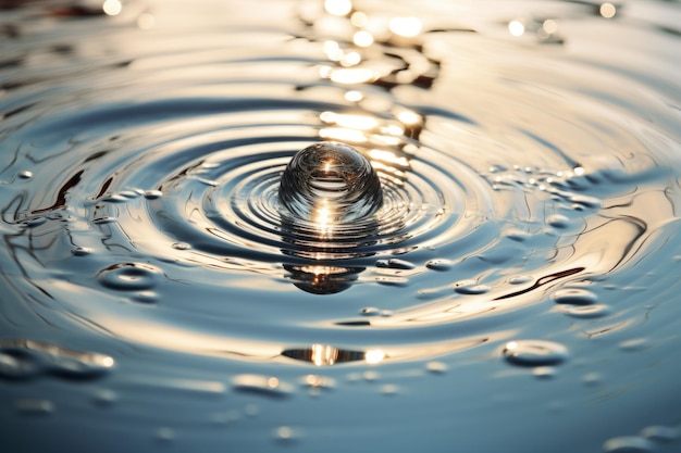 AIGenerated Wave Patterns Reflected in Falling Water Photo AR 32