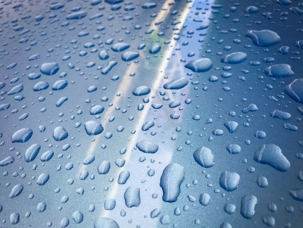 Droplets on car coloring background