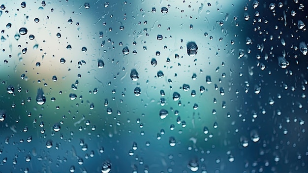 Droplets of Rain on Window