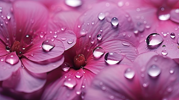Droplets of Water on Petals