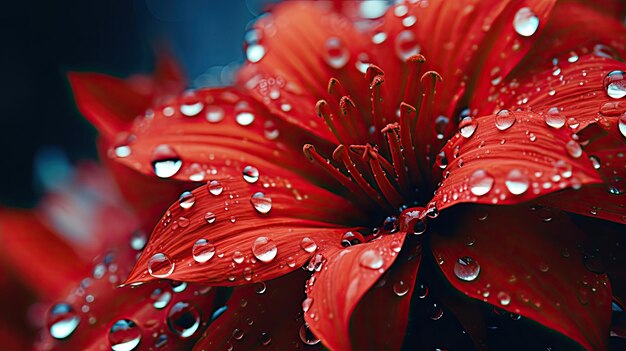 Droplets of Water on Petals