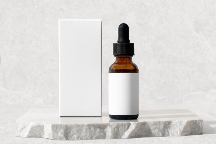 Photo dropper bottle mockup png beauty product packaging