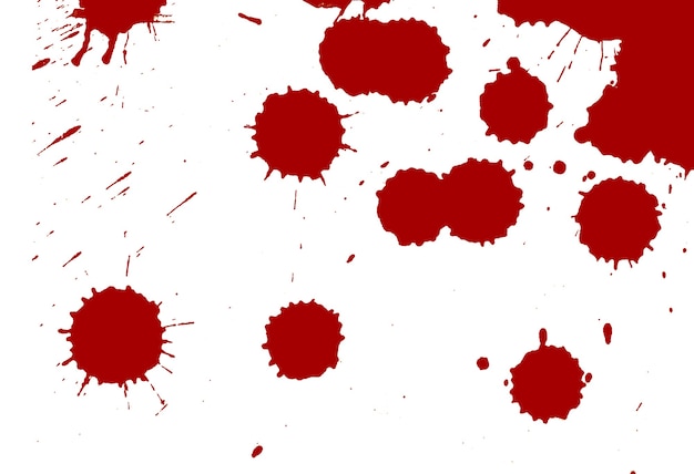 Drops of blood on white