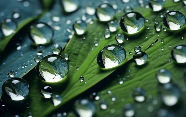drops of dew on a closeup sheet