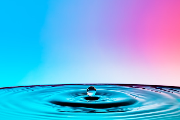 Drops of water on a colorful background.