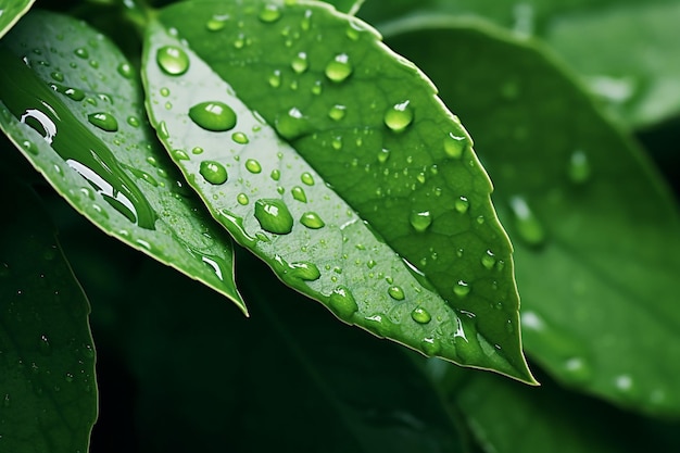 秋の雨の後の乾いた葉の水滴