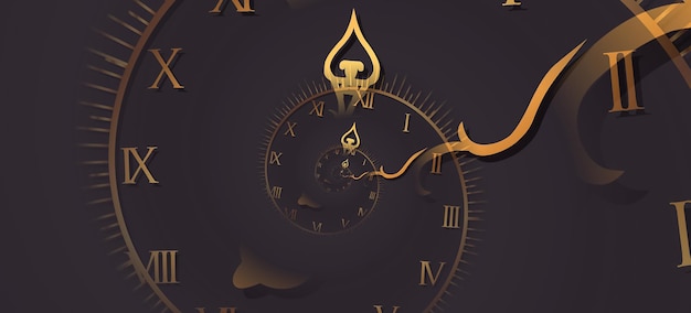 droste effect background. abstract design for concepts related to time, deadline and business.