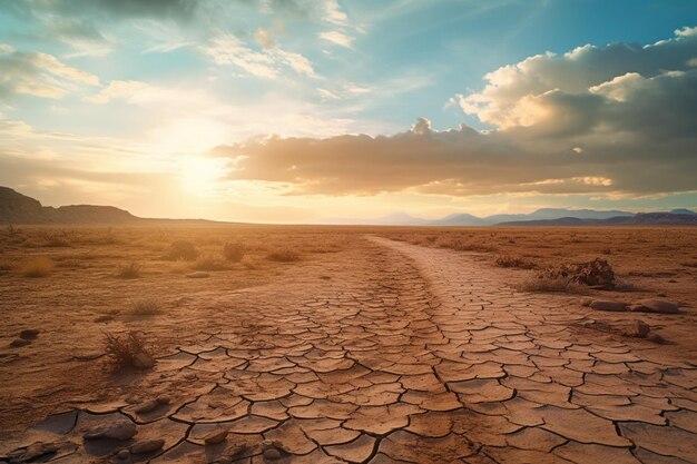 Drought land without water dry effect of drought land without water dried earth background