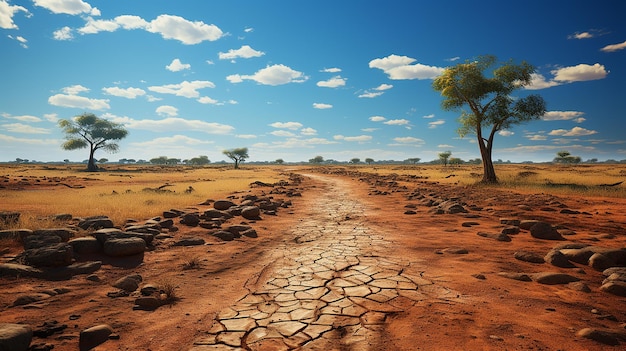 Photo droughtstricken field