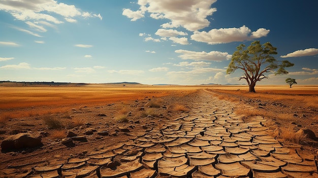 Photo droughtstricken field