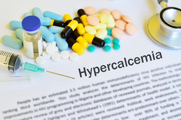 Photo drugs for hypercalcemia treatment medical concept