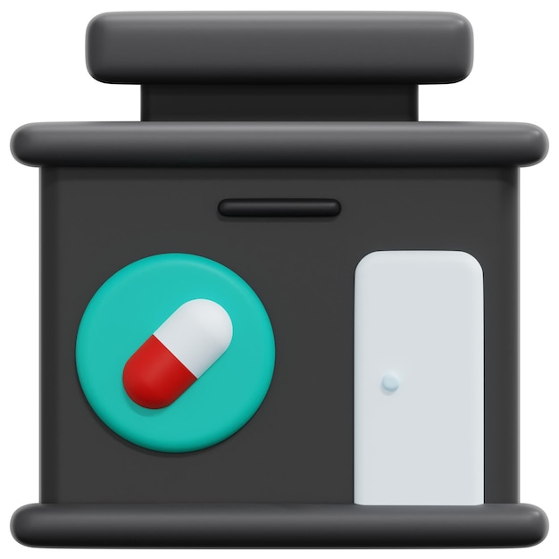 Photo drugstore 3d render icon illustration