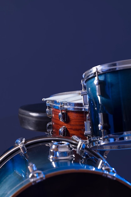 Photo drum kit in studio still life