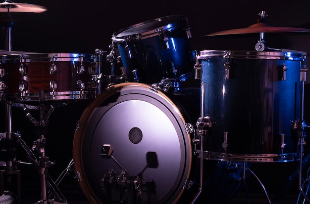 Drum kit in studio still life