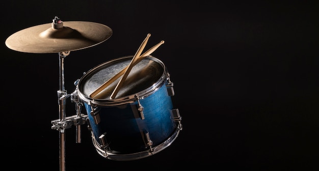 Photo drum kit in studio still life