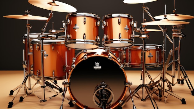 Drum Kit Tools for Musicians and Siners HD 8K background Wallpaper Stock photographic image