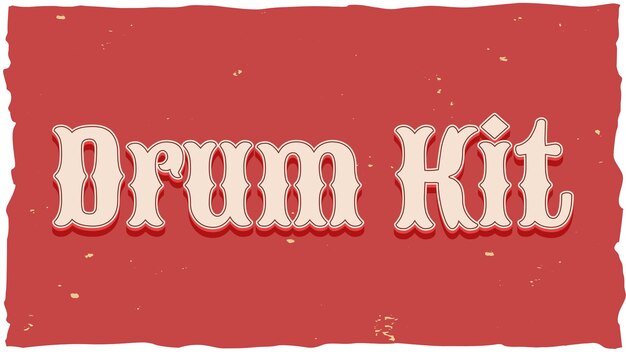 Photo drum kit vintage text