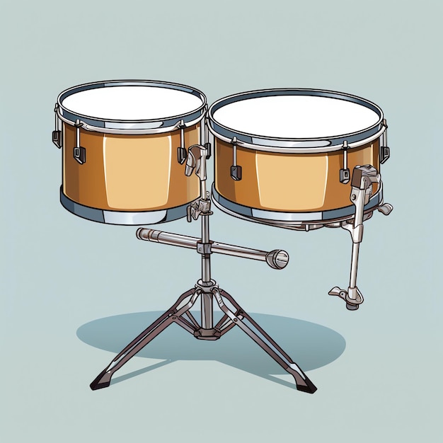 Photo a drum set on a stand