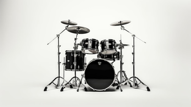 Drum set on white background AI generated Image