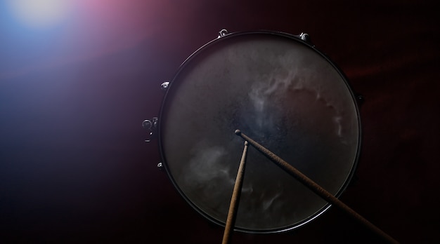 The drum sticks and snare drum