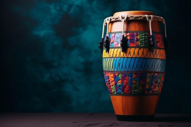 A drum with the word djembe on it