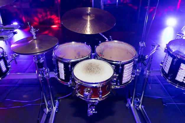 Drums close-up in de discoclub