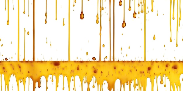 Foto druppelende honing rand textuur witte achtergrond