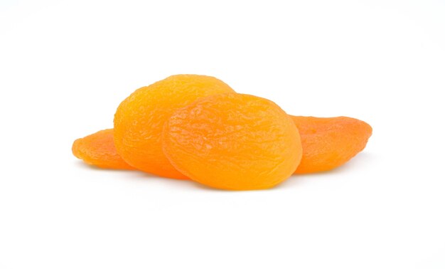 Dry apricot isolated on the white backgroundhealthy fruit