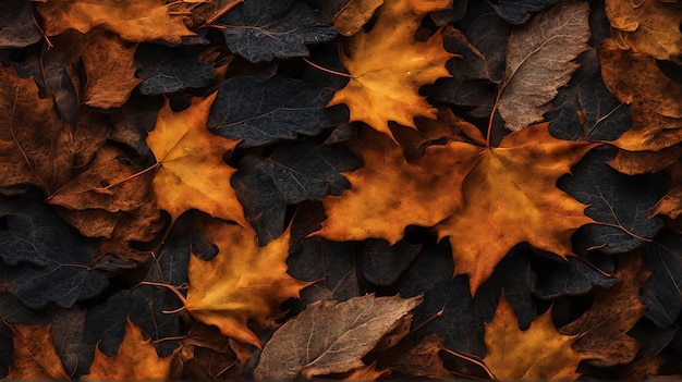 Dry autumn foliage pattern texture