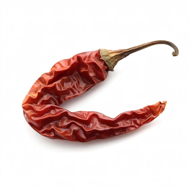 dry chilly on white background