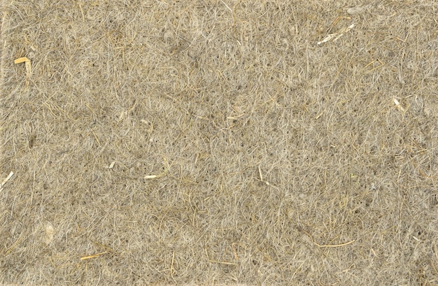 Dry coconut fiber for home cultivation texture Background from coconut coir Top view