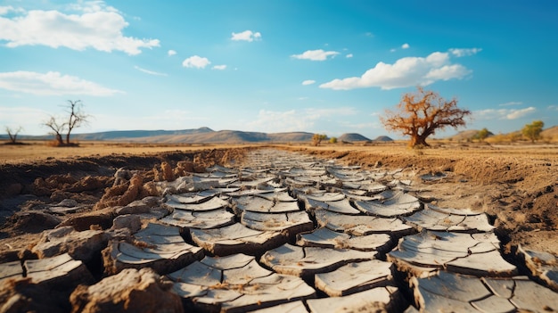 Photo dry and cracked land