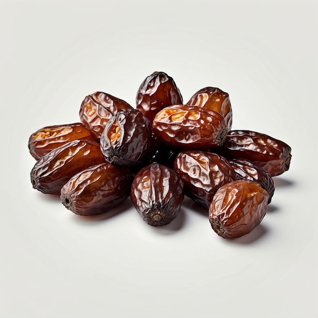 dry dates isolated on white background