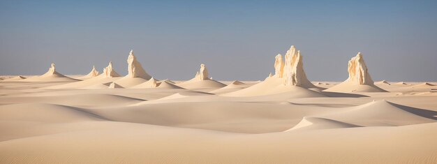 Dry desert landscape hot lifeless sand generative ai