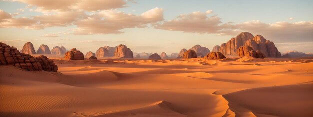 Фото Сухой пустынный ландшафт горячий безжизненный песок генеративный ии