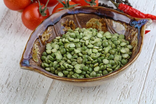 Photo dry green peas